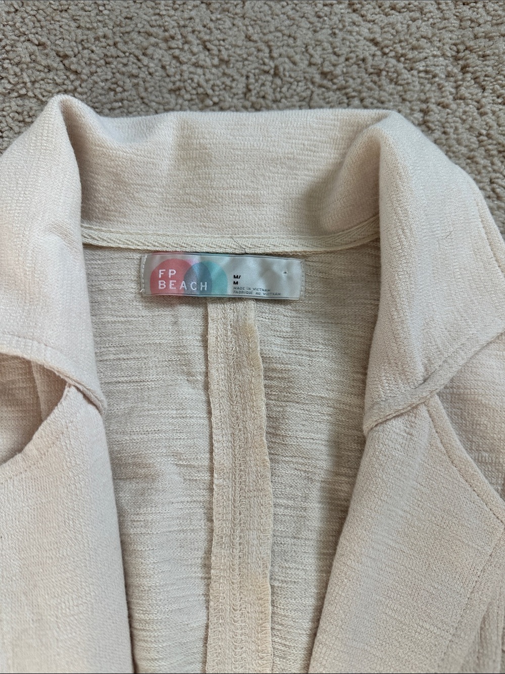 Free People Beach Blair Jumpsuit Smocked Waist Pockets Relaxed Fit Boho Beach - Picture 5 of 6
